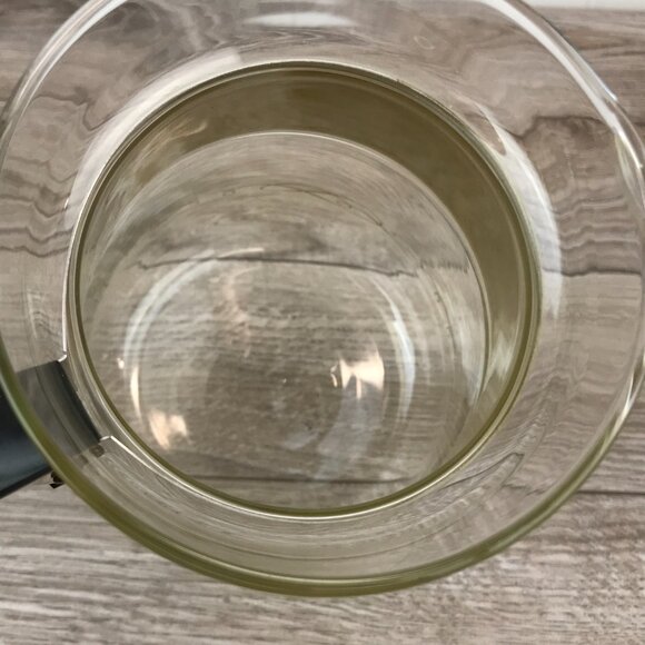 Vintage Pyrex Glass Coffee Carafe with Mid-Century Modern Gold Scroll Pattern - Picture 9 of 10